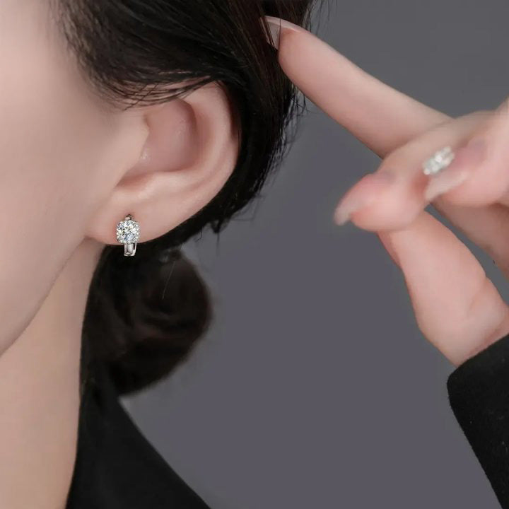 BOUCLES D'OREILLES CARRÉ | OR BLANC