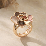 Bohemian Handmade Enamel Heart Shaped Gold Plated Rings