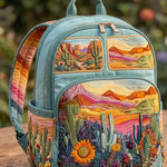 Desert Cactus Quilted Backpack