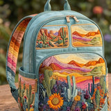 Desert Cactus Quilted Backpack