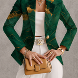 Silvia™ | Blazer in Marmo Verde Smeraldo