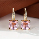 Mystic Sapphire Stone Hoop Earrings | Gold