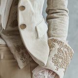 Blazer Tailored Ricamato Avorio da Donna