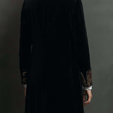 Blazer Slim Fit Nero con Stampa Barocca da Donna