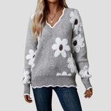 ZINOVIA | PULL FLEURI RAFFINÉ