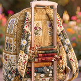 Vintage Book Van Quilted Backpack