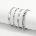 Gracie Bracelet Set | White Gold