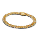Moissanite Cuban Bracelet - Gold
