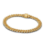 Moissanite Cuban Bracelet - Gold
