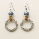 BOUCLES D'OREILLES VINTAGE BOHÈME CERCLE | ARGENT