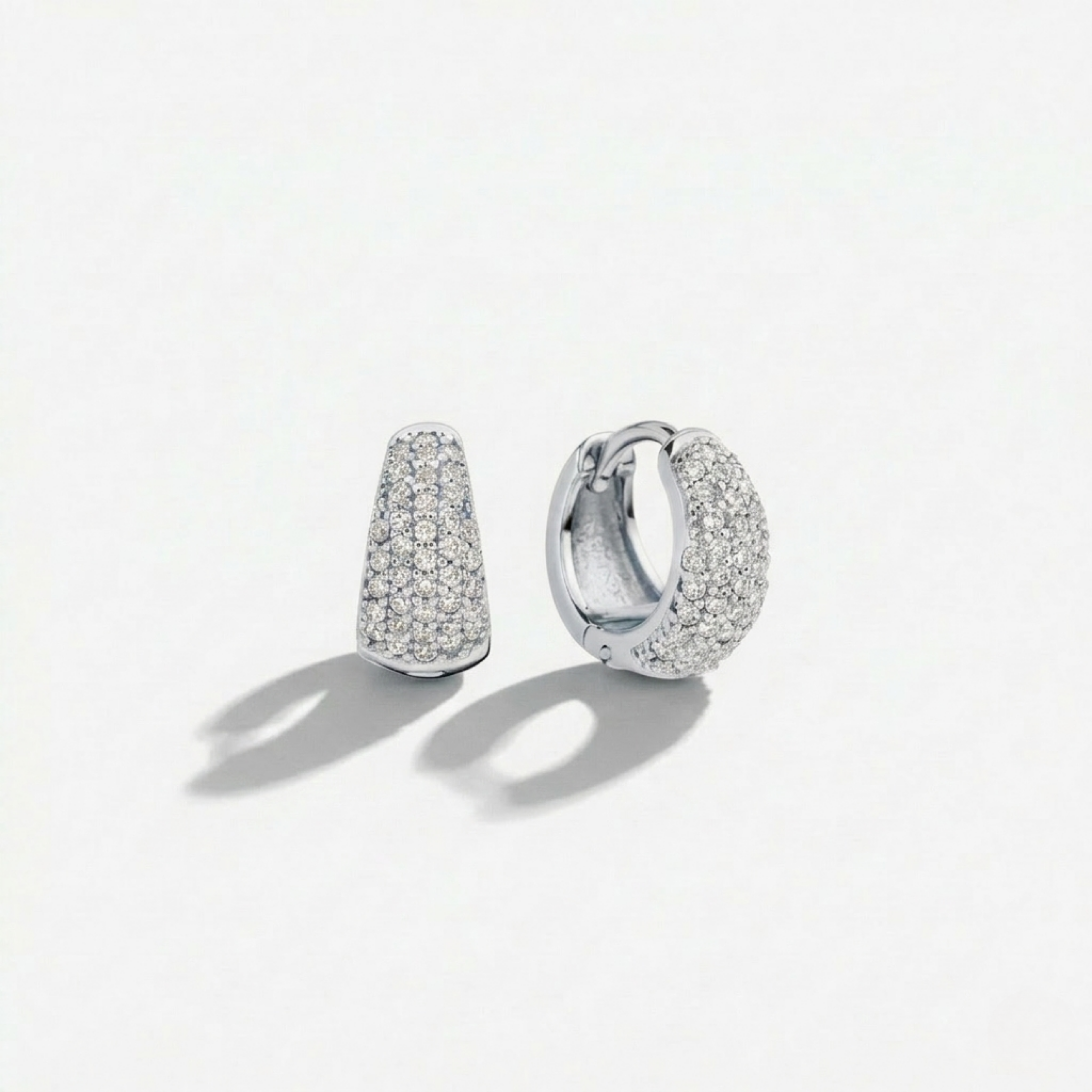Jules Mini Hoops | White Gold