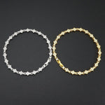 Classic Cluster Tennis Bracelet | White Gold