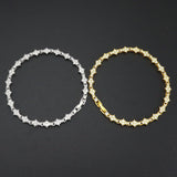 Classic Cluster Tennis Bracelet | White Gold