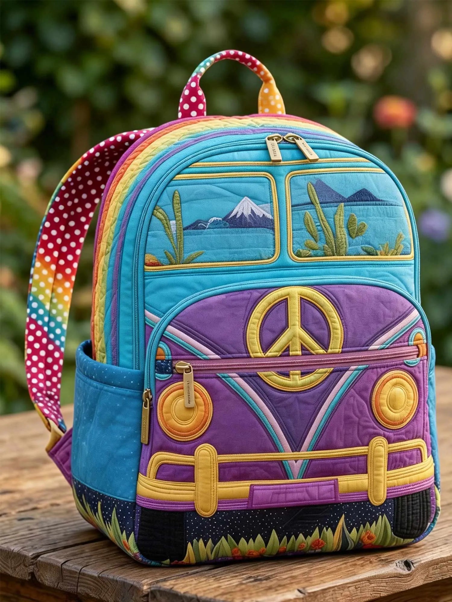 Hippie Van Quilted Backpack