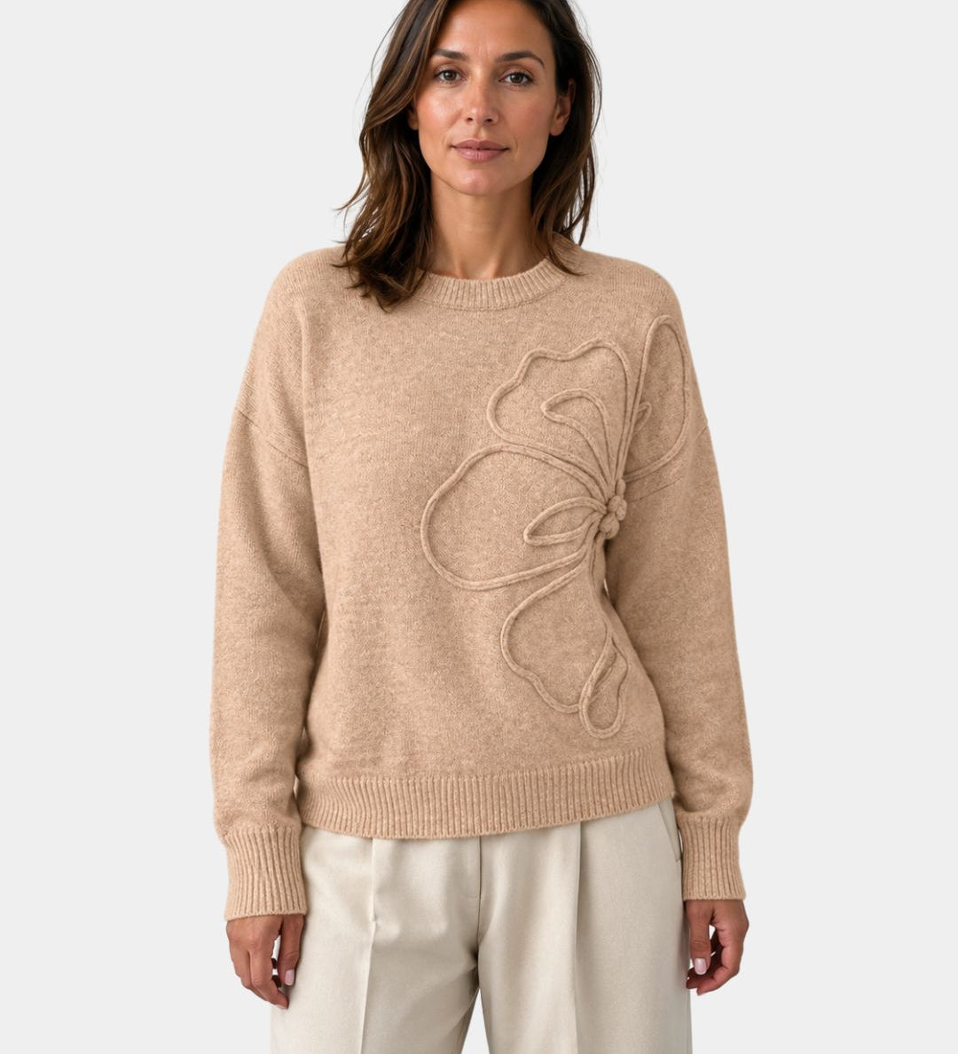 ALMA | PULL TRICOTÉ FLEURI