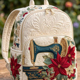 Vintage Sewing Machine Quilted Backpack
