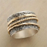 BAGUE VINTAGE OR ETARGENT