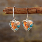 BOUCLES D'OREILLES VINTAGE BOHÈME TURQUOISE