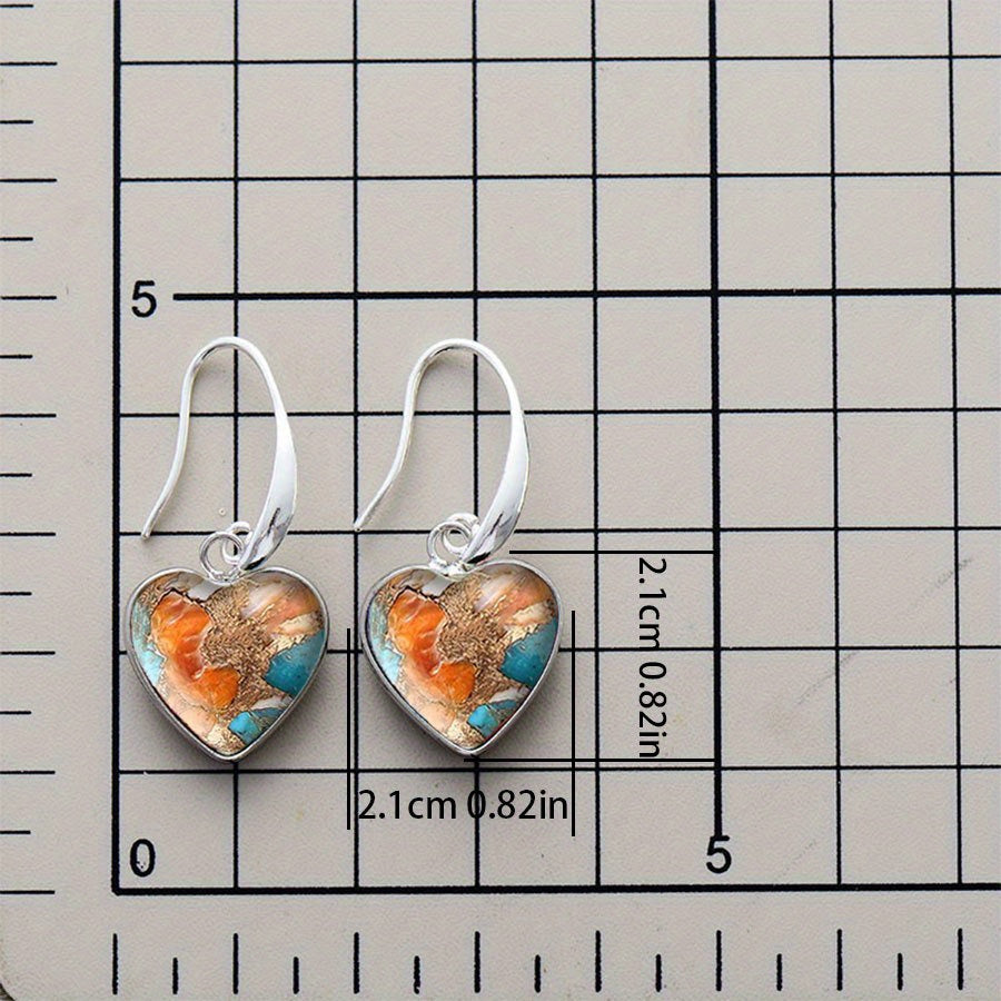 BOUCLES D'OREILLES VINTAGE BOHÈME TURQUOISE