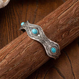BRACELET WESTERN TURQUOISE CONCHO MANCHETTE BRACELET