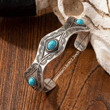 BRACELET WESTERN TURQUOISE CONCHO MANCHETTE BRACELET