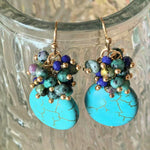 BOUCLES D'OREILLES SAHARA MIXTE PIERRE PRÉCIEUSE TURQUOISE GOUTTE