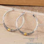 Two-Tone Bohemian Hoop Earrings