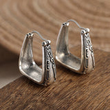 Ethnic Boho Style Geometric Vintage Hoop Earrings