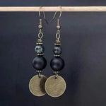 Bohemian Antique Bronze Beaded Dangle Drop Earrings