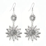 Vintage Bohemian Sunflower Pendant Earrings