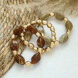 Bohemian Retro Geometric Thick Acrylic Beaded Bracelet
