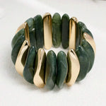 Bohemian Retro Geometric Thick Acrylic Beaded Bracelet