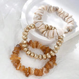 Bohemian Retro Geometric Thick Acrylic Beaded Bracelet