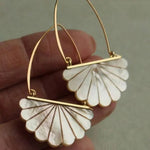 BOUCLES D'OREILLES VINTAGE BOHÈME IMITATION PERLE DÉCOR ARTISTIQUE NUPTIAL