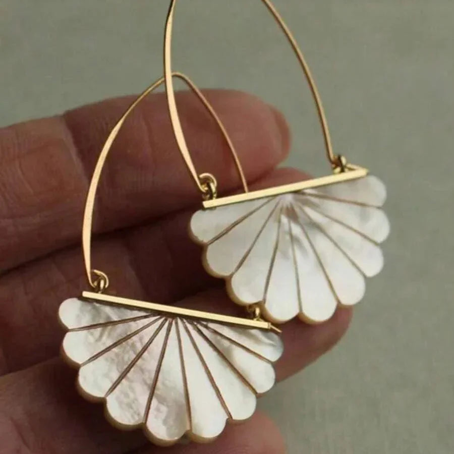 BOUCLES D'OREILLES VINTAGE BOHÈME IMITATION PERLE DÉCOR ARTISTIQUE NUPTIAL