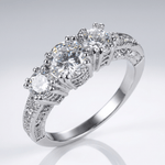 SILVER TRINITY RING