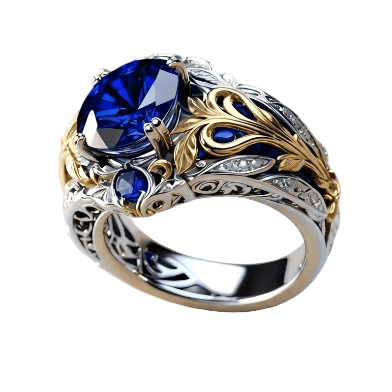 ROYAL BLUE & GOLD RING