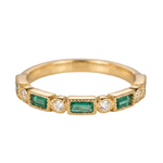 EMERALD STYLE ZIRCONIA BAND RING