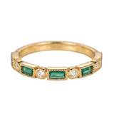 EMERALD STYLE ZIRCONIA BAND RING