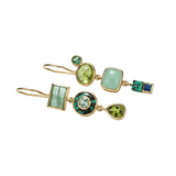 Boucles d'oreilles vertes style vintage