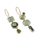 Boucles d'oreilles vertes style vintage