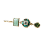Boucles d'oreilles vertes style vintage