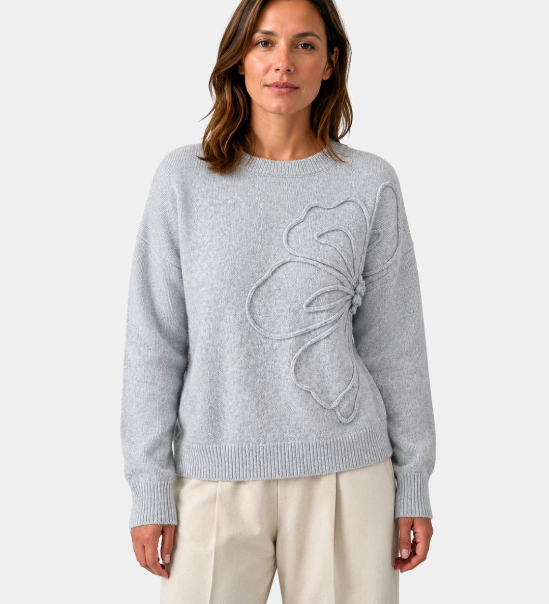 ALMA | PULL TRICOTÉ FLEURI