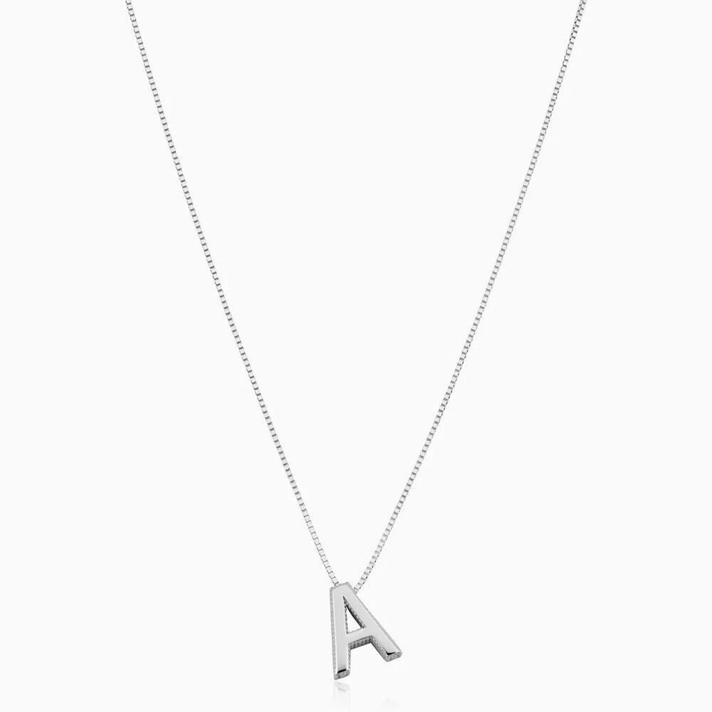 COLLIER AMOUR LETTRE INITIALE | OR BLANC