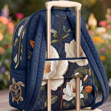 Magnolia Floral Quilted Backpack