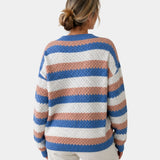 CAMILLE | PULL OVERSIZE RAYÉ COL ROND