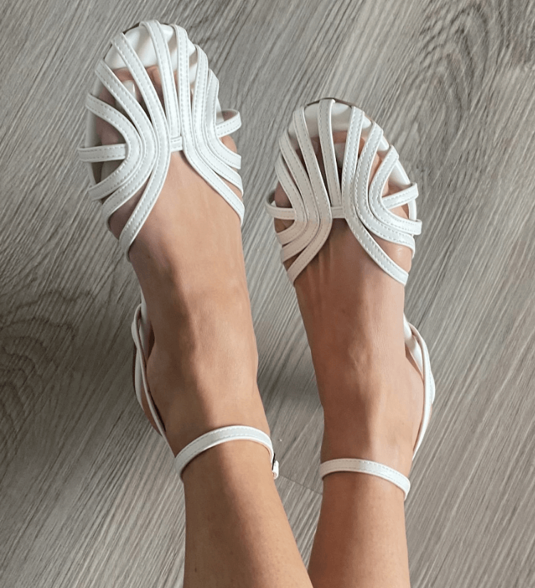 Anaïs | Sandales Dorées avec Bijoux