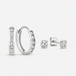 Savannah Earrings Set | White Gold