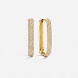 Gigi Sparkling Hoops | White Gold