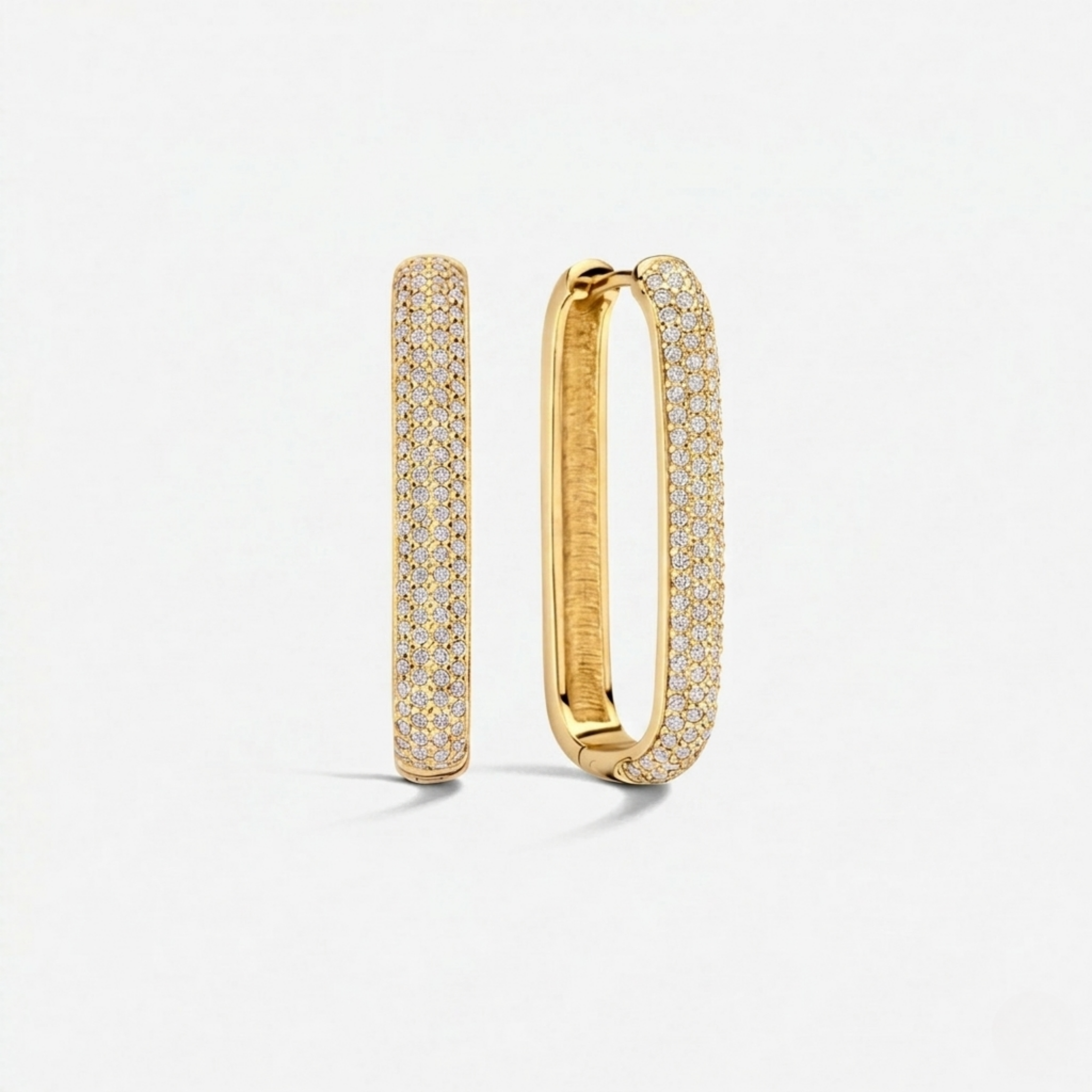 Gigi Sparkling Hoops | White Gold